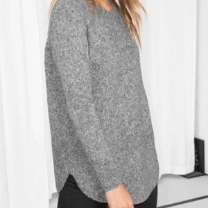 & Other Stories Heather Grey Wool & Alpaca Blend Sweater XS